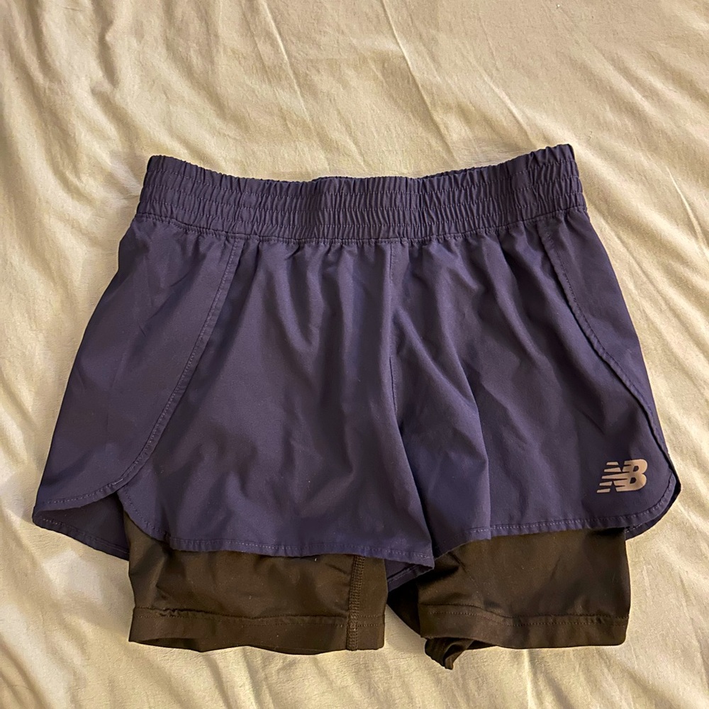 Navy New Balance running shorts. Size Medium.